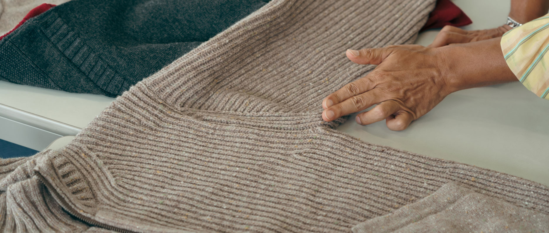 フィッシングセーター成型編み